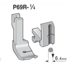 Лапка P69RH для пришивания канта, правая 1/4 дюйма (6,4 мм)