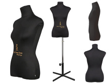 Манекен женский р.50 мягкий, цв. черный + стойка Звезда 2 (комплект) Christina 