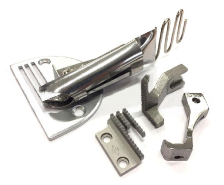 Комплект (лапки-рейка-окантователь) для окантовки плотных материалов (зев 8 мм)