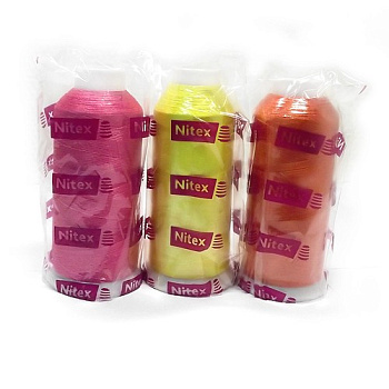 Нить вышивальная 100% РЕ 120/2 цв S-515 розовый яркий (боб 5000ярдов) VERITAS (ex. NITEX)