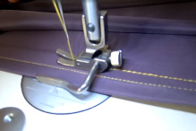 Лапка с двумя ограничителями (откидными линейками, S521) с пазом от 5 и более мм P723