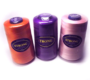 Нить швейная 100% PE цв черный 40/2 (боб 5000ярдов) STRONG