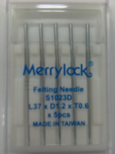 Иглы для иглопробивной машины Merrylock 015 (5шт., синие) L37xD1.2xT0.6 S1023D