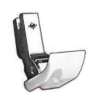 Лапка T69LH фторопластовая (тефлоновая) для пришивания шнура (канта, кеддера) левая 1/8 дюйма (3,2 мм)