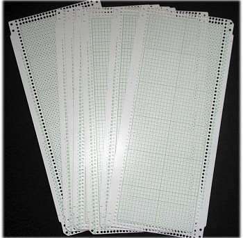 Перфокарты чистые для машин 3-5-7 класса