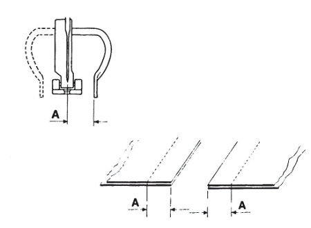 Лапка с двумя ограничителями (откидными линейками, S521) с пазом от 5 и более мм P723